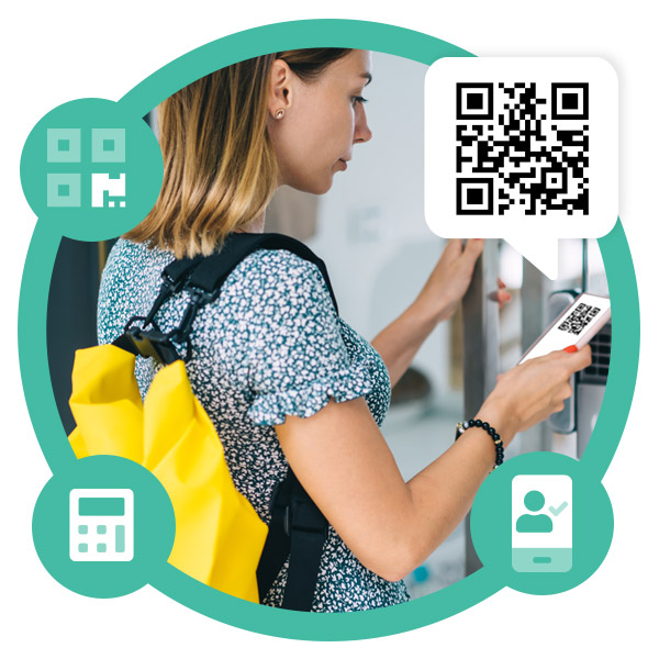 iotcomms.io solutions for smart buildings – door intercom with QR-code and private mobile