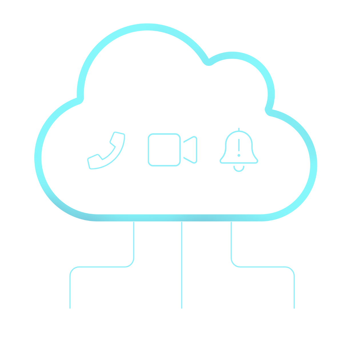 Cloud services enabling voice, video and alarm communication for connected devices